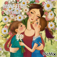 Bonne fête des mères - Darmowy animowany GIF