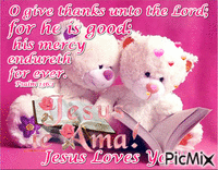 Jesus Loves Endureth for ever! - Бесплатный анимированный гифка