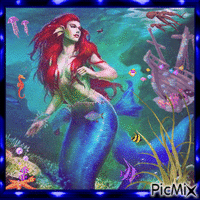 Mermaid - Nemokamas animacinis gif