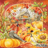 Autumn pumpkin - Бесплатный анимированный гифка