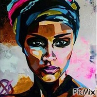 Femme africaine en aquarelle - kostenlos png