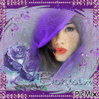 Lady in purple...