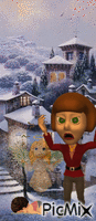 En medio de la nieve animovaný GIF