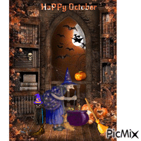 Happy October - GIF animé gratuit