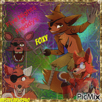 Five Nights At Freddy's Foxy animēts GIF