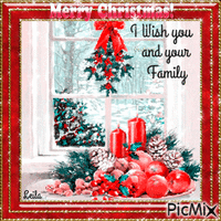 Merry Christmas I wish you and your family Gif Animado