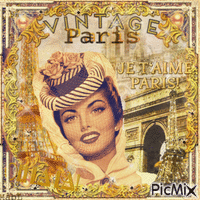 Paris Vintage - GIF animé gratuit