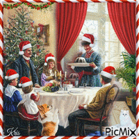 Repas du reveillon de Noël - Ingyenes animált GIF