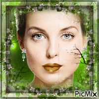 green beauty animeret GIF