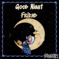 Good Night Friend - Nemokamas animacinis gif