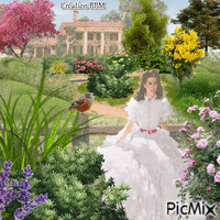 La belle au jardin par BBM GIF animé