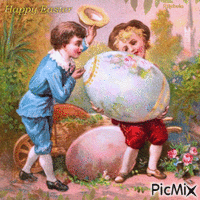 Happy Easter - Vintage/contest - Gratis animeret GIF