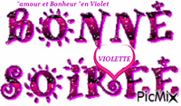 Amour et bonheur en violet - Zdarma animovaný GIF