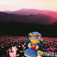 Gato rosa animovaný GIF