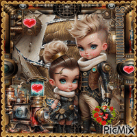 Steampunk Valentinstag - Free animated GIF