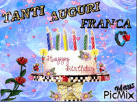 Auguri Franca - Δωρεάν κινούμενο GIF