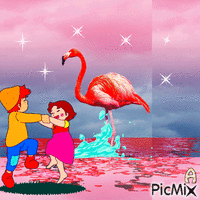 Фламинго Настя animasyonlu GIF
