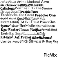 Picmix Free Font Reference - Бесплатный анимированный гифка