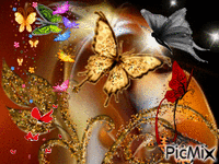 Lindas borboletas animasyonlu GIF