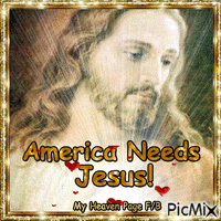 America Needs Jesus! - GIF animé gratuit