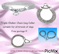 Triple Choker Chain Dog Collar - GIF เคลื่อนไหวฟรี