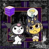 ♦Ankha can't figure out a Rubix Cube♦ animovaný GIF