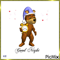 Wünsche eine gute Nacht - 無料のアニメーション GIF