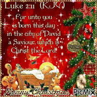 Luke 2:11 KJV - GIF animasi gratis