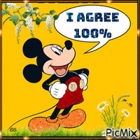 Mickey Agrees animovaný GIF