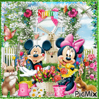 Spring. Disney. Mickey Mouse - Ücretsiz animasyonlu GIF