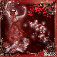 Ballerina di flamenco - Animovaný GIF zadarmo