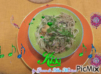 Linguine e spaghetti con misto di mare - GIF animate gratis