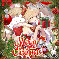 Merry Christmas genshin - Ingyenes animált GIF