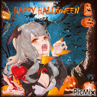 Manga halloween 🎃 - GIF animé gratuit