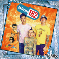 Blink-182 - Orange et bleu - GIF animé gratuit