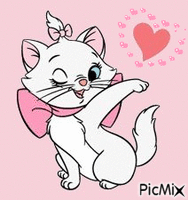 chatte et coeur Animated GIF