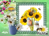 les abeilles animerad GIF