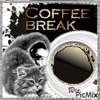 Coffee break   chat geanimeerde GIF