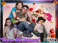 * Une famille & - Bonne fête, Maman - * - GIF animate gratis