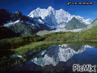 paisaje nevado анимиран GIF
