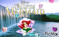 little mermaid fan art animerad GIF
