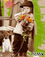 Момчето и кучето - Ücretsiz animasyonlu GIF