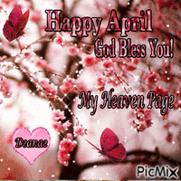 Happy April God Bless You! - GIF animé gratuit