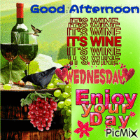 Wine Wednesday анимированный гифка