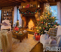Christmas Room анимиран GIF