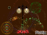 New Year 2018 - GIF animasi gratis