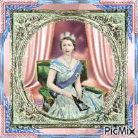 Elizabeth II, Reine d'Angleterre geanimeerde GIF