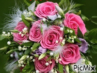 Roses Bouquet - Free animated GIF