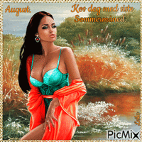 August. Enjoy the last month of summer - Δωρεάν κινούμενο GIF