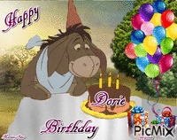 Happy Birthday Dorie animeret GIF